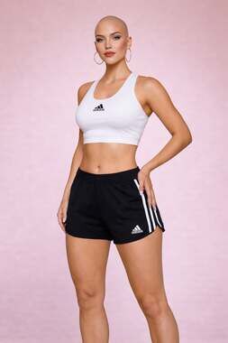 Adidas Black 3-Stripe Athletic Running Shorts Size XL